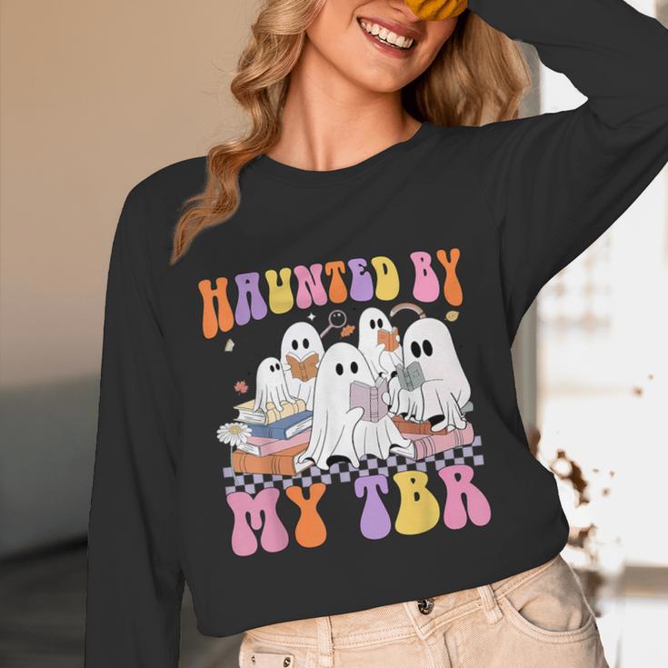 Haunted By My TBR Cute Ghosts Book Reading Teacher Halloween Unisex Long Sleeve T-Shirt, funny design Haunted By My TBR Cute Ghosts Book Reading Teacher Halloween Unisex Long Sleeve T-Shirt, funny design