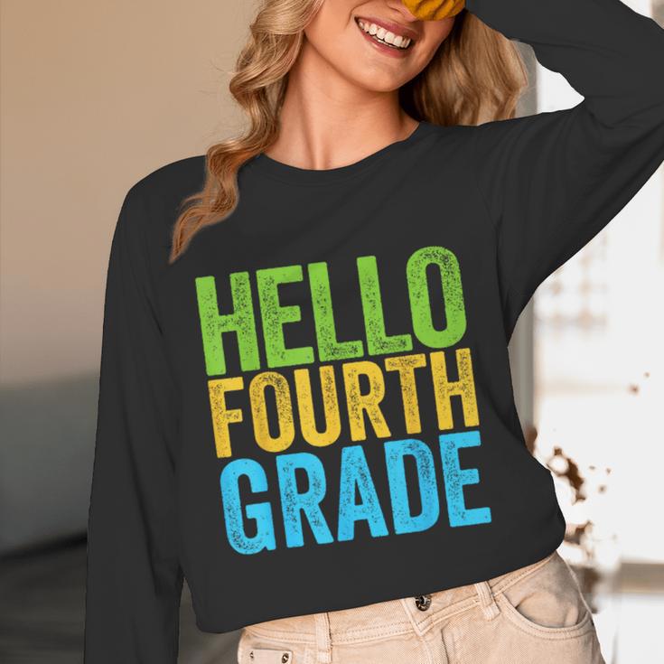 Hello Fourth Grade Shirt 4th Grade Boy Girl Student Teacher Unisex Long Sleeve T-Shirt, funny design Hello Fourth Grade Shirt 4th Grade Boy Girl Student Teacher Unisex Long Sleeve T-Shirt, funny design