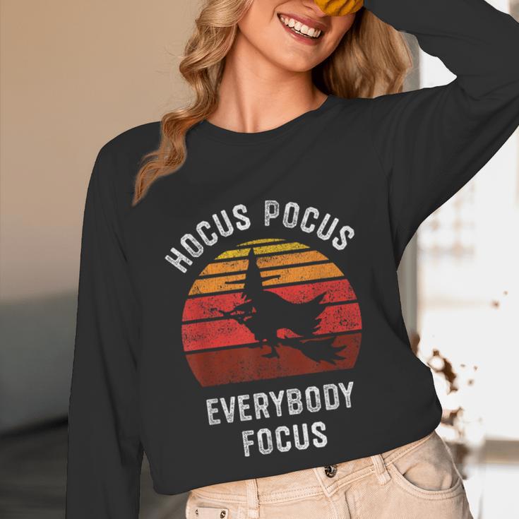 Hocus Pocus Everybody Focus Witch Halloween Teacher Women Unisex Long Sleeve T-Shirt, funny design Hocus Pocus Everybody Focus Witch Halloween Teacher Women Unisex Long Sleeve T-Shirt, funny design