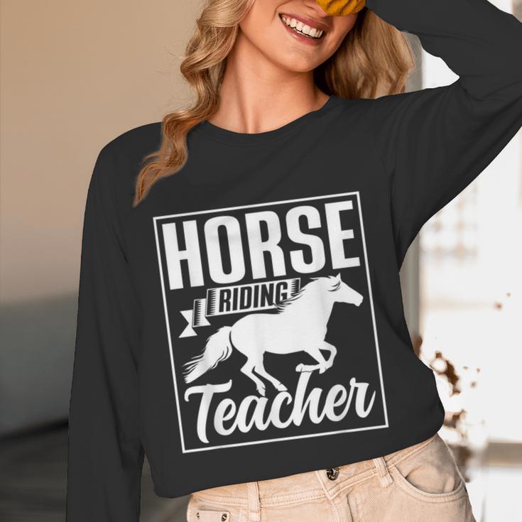 Horse Riding Teacher Rider Lover Equestrian Men Women Kids Unisex Long Sleeve T-Shirt, funny design
