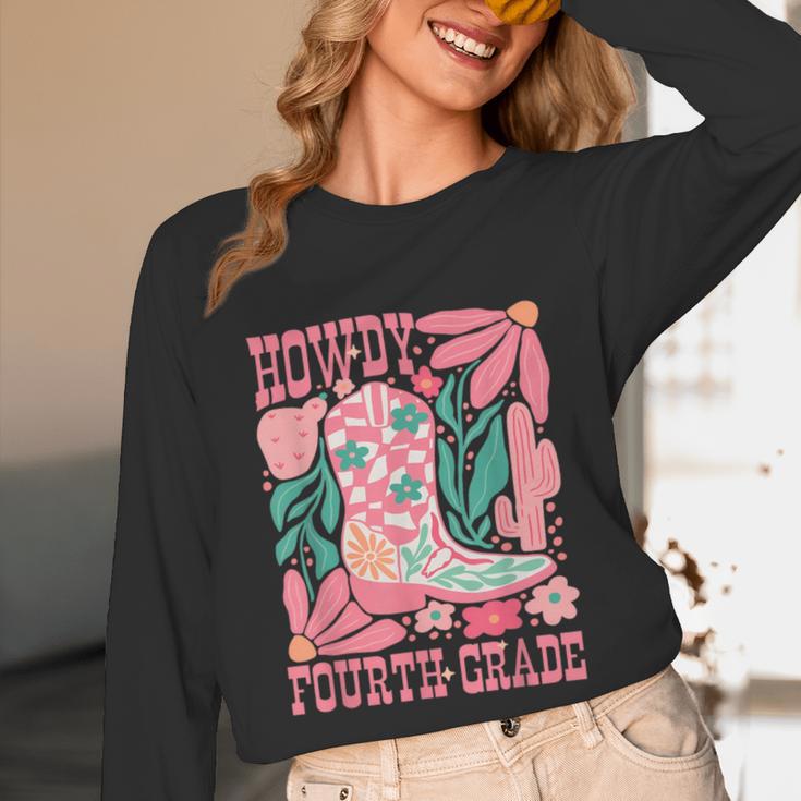 Howdy Fourth Grade Western 4th Grade Teacher Cowboy Cowgirl Unisex Long Sleeve T-Shirt, funny design Howdy Fourth Grade Western 4th Grade Teacher Cowboy Cowgirl Unisex Long Sleeve T-Shirt, funny design