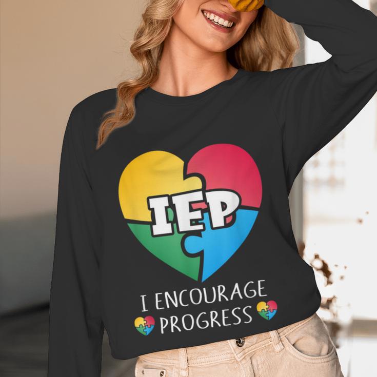 IEP I Encourage Progress Special Education School Teacher Unisex Long Sleeve T-Shirt, funny design