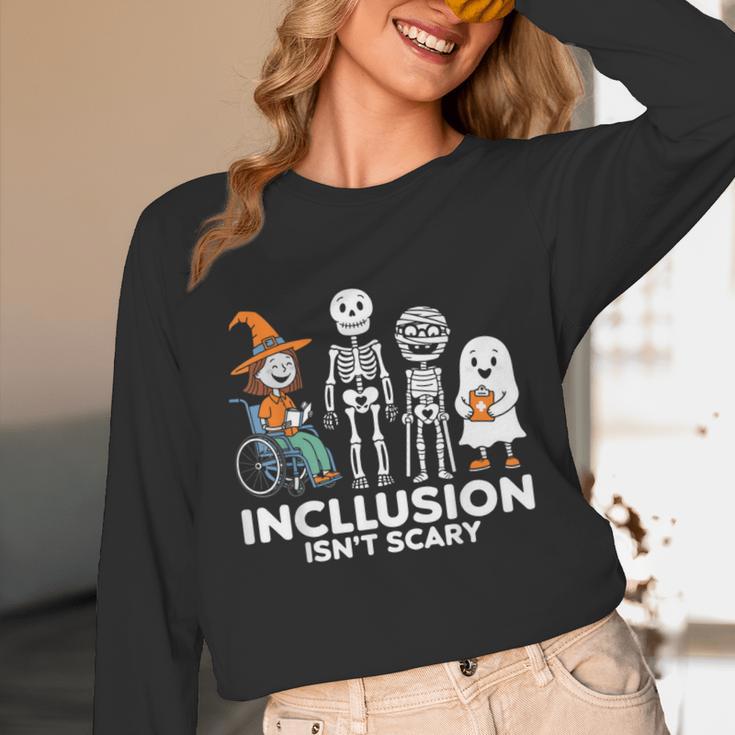 Inclusion Isn't Scary SLP Halloween Costume Sped Teacher Unisex Long Sleeve T-Shirt, funny design