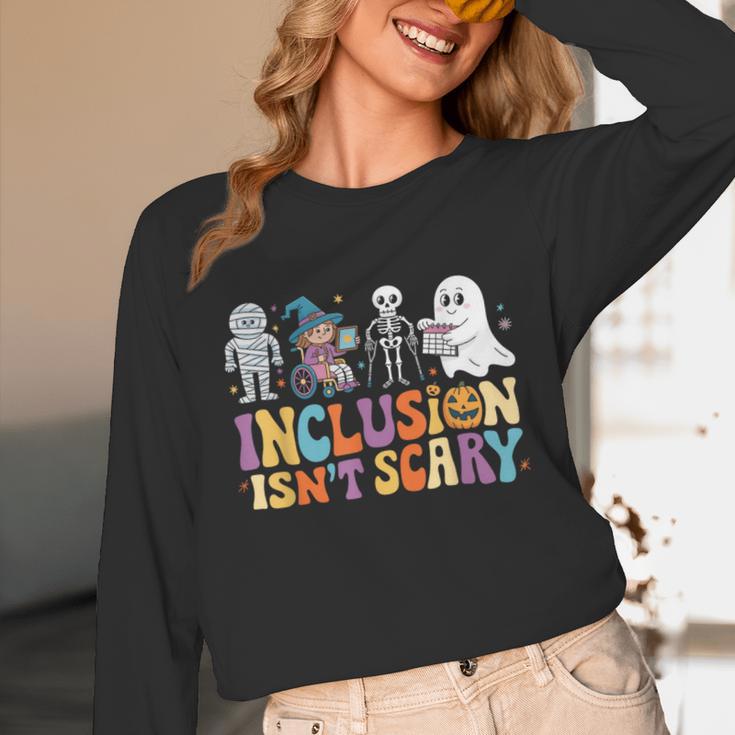 Inclusion Isn't Scary SLP Halloween Sped Teacher Unisex Long Sleeve T-Shirt, funny design