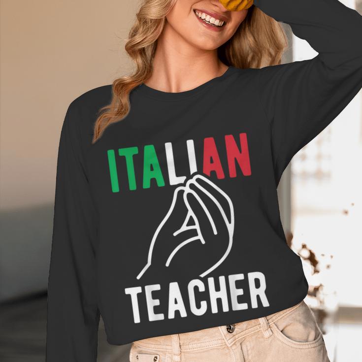 Italian Teacher Italy Italia Back To School First Day Unisex Long Sleeve T-Shirt, funny design Italian Teacher Italy Italia Back To School First Day Unisex Long Sleeve T-Shirt, funny design