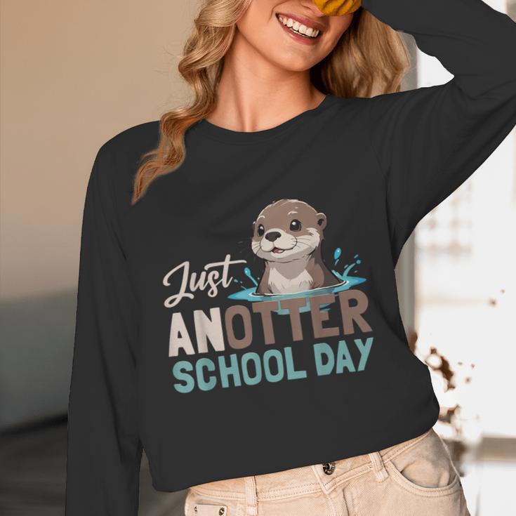 Just Anotter School Day Cute Otter Lover Teacher Student Unisex Long Sleeve T-Shirt, funny design Just Anotter School Day Cute Otter Lover Teacher Student Unisex Long Sleeve T-Shirt, funny design