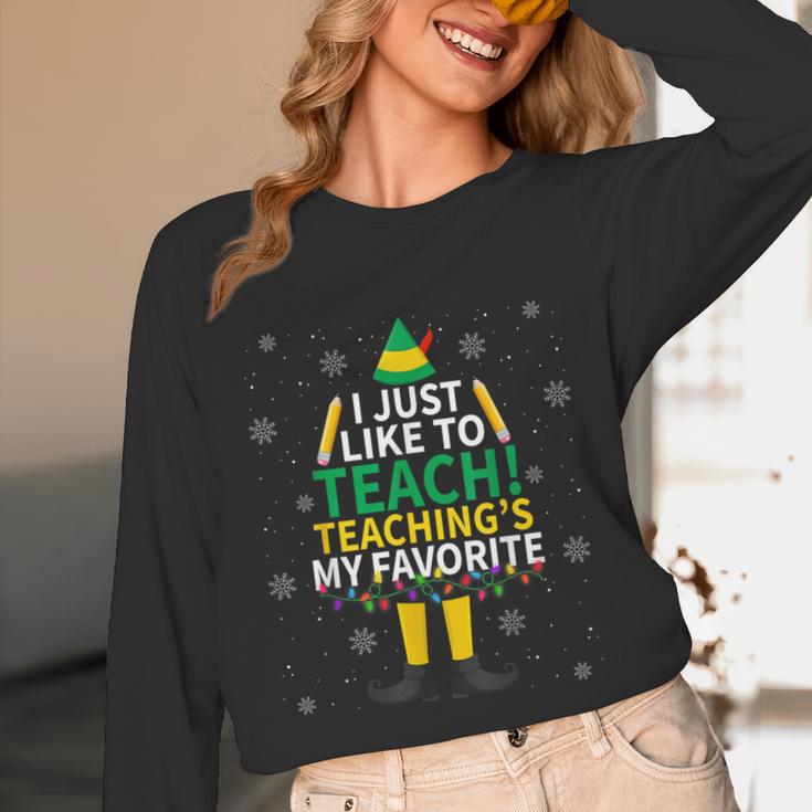 I Just Like To Teach Teaching My Favorite Christmas Teacher Unisex Long Sleeve T-Shirt, funny design I Just Like To Teach Teaching My Favorite Christmas Teacher Unisex Long Sleeve T-Shirt, funny design