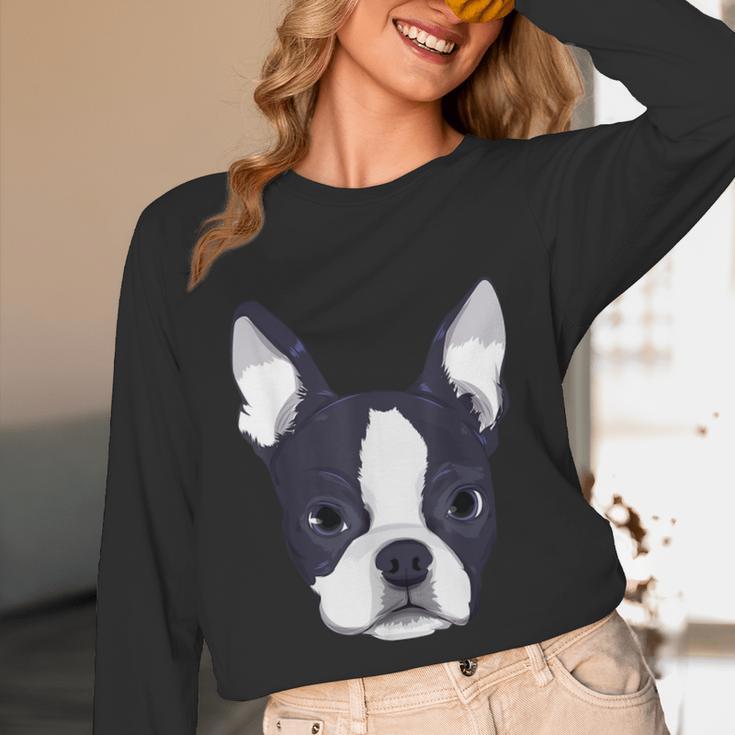 Kids Boston Terrier Dog For Women And Girls Unisex Long Sleeve T-Shirt, funny design