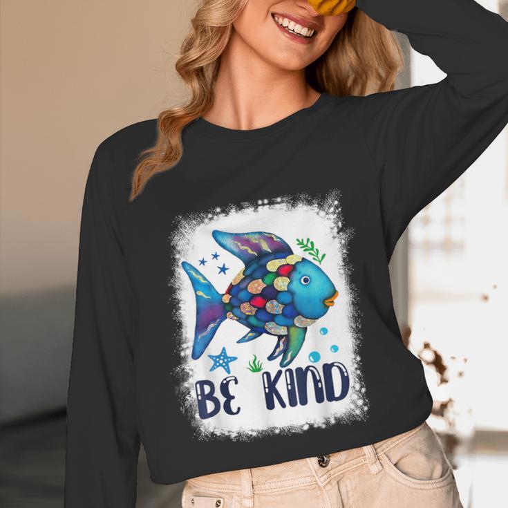 Be Kind Rainbow Fish Teacher Life Back To School Teaching Men Women Unisex Long Sleeve T-Shirt, funny design