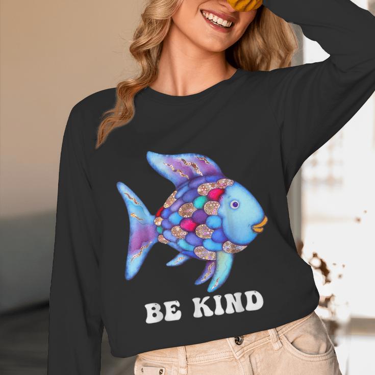 Be Kind Rainbow Fish Teacher Life Teaching Back To School Unisex Long Sleeve T-Shirt, funny design Be Kind Rainbow Fish Teacher Life Teaching Back To School Unisex Long Sleeve T-Shirt, funny design