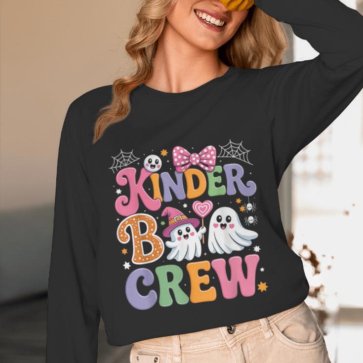 Kinder Boo Crew Kindergarten Teacher Student Halloween Unisex Long Sleeve T-Shirt, funny design
