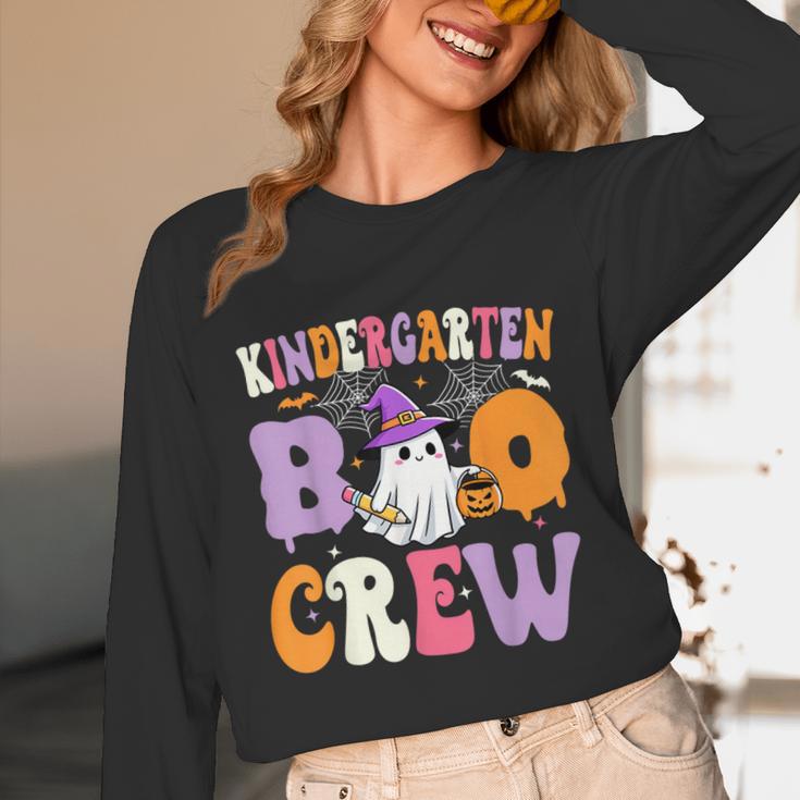 Kindergarten Boo Crew Spooky Kindergarten Halloween Teacher Unisex Long Sleeve T-Shirt, funny design