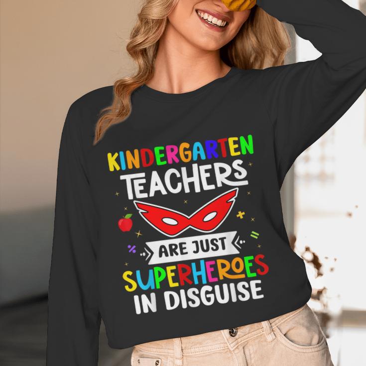 Kindergarten Teachers Are Just Superheroes In Disguise Unisex Long Sleeve T-Shirt, funny design Kindergarten Teachers Are Just Superheroes In Disguise Unisex Long Sleeve T-Shirt, funny design