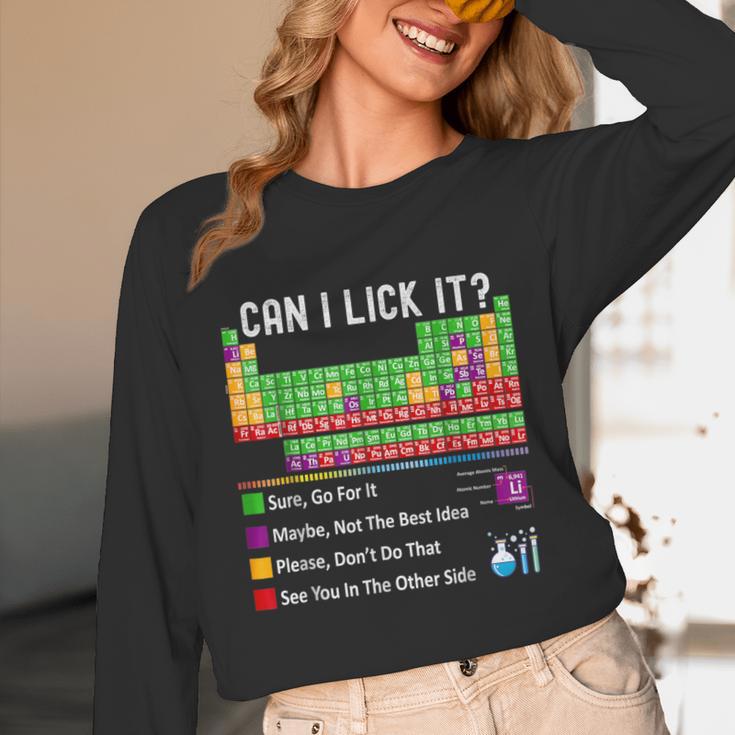 Can I Lick It Periodic Table Chart Science Teacher Cool Meme Unisex Long Sleeve T-Shirt, funny design