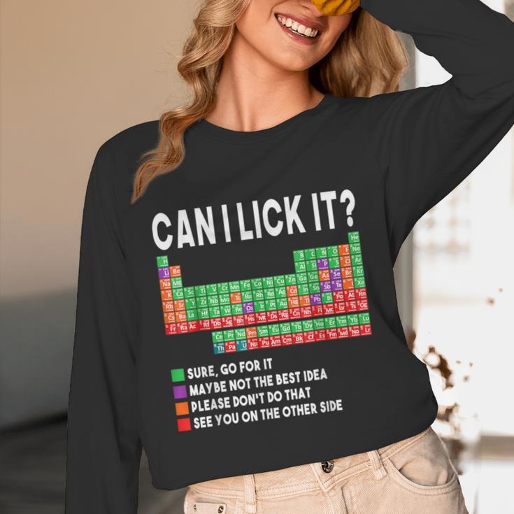 Can I Lick It Periodic Table Science Teacher Boy And Girls Unisex Long Sleeve T-Shirt, funny design