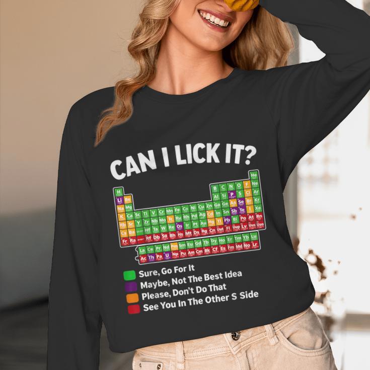 Can I Lick It Periodic Table Shirt Science Chemistry Teacher Unisex Long Sleeve T-Shirt, funny design