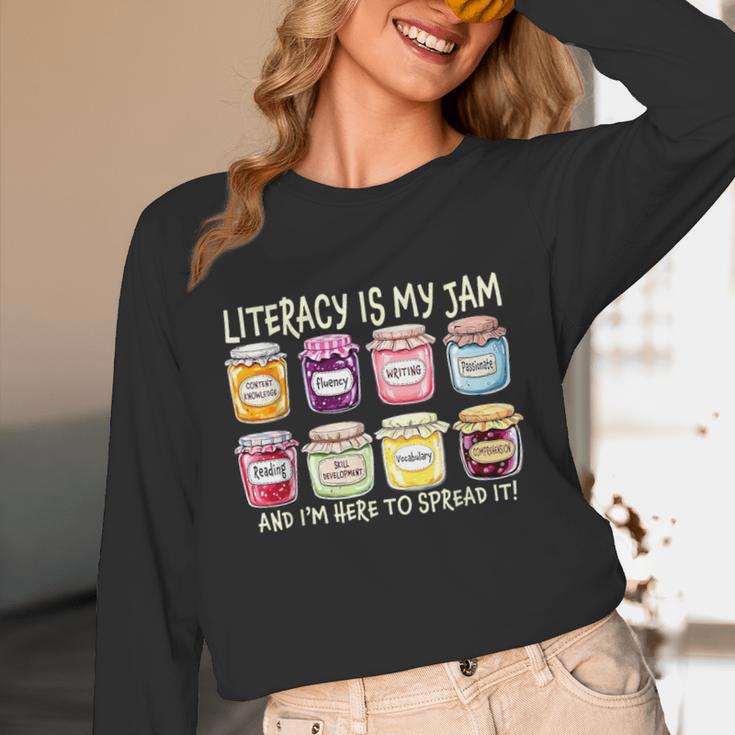 Literacy Is My Jam And I'm Here To Spread Literacy Teacher Unisex Long Sleeve T-Shirt, funny design Literacy Is My Jam And I'm Here To Spread Literacy Teacher Unisex Long Sleeve T-Shirt, funny design