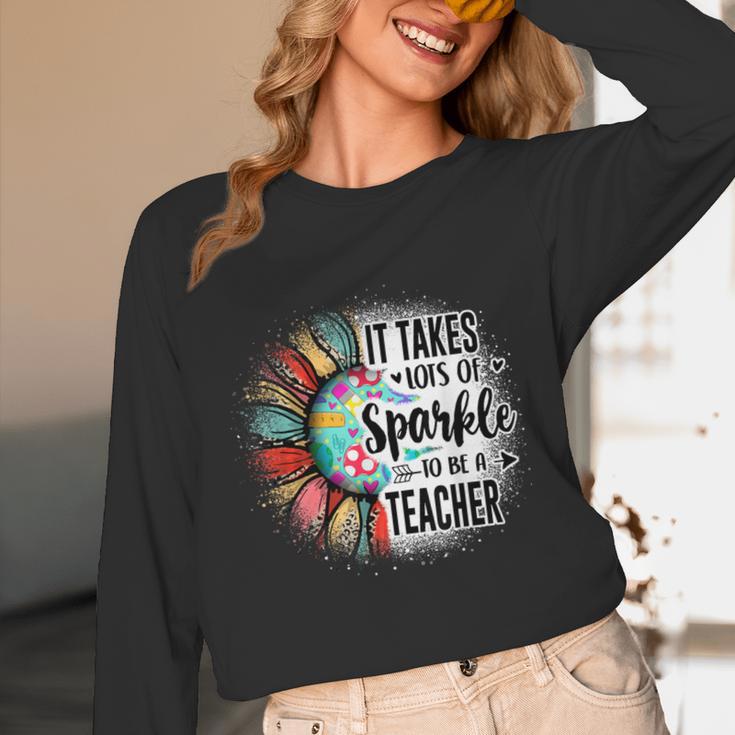 It Take Lots Of Sparkle To Be A Teacher With Sunflower Unisex Long Sleeve T-Shirt, funny design It Take Lots Of Sparkle To Be A Teacher With Sunflower Unisex Long Sleeve T-Shirt, funny design