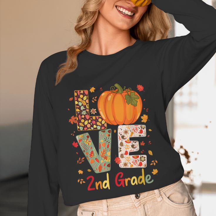 Love 2nd Grade Happy Fall Thanksgiving For 2nd Teacher For Men Women Girls Kids Unisex Long Sleeve T-Shirt, funny design Love 2nd Grade Happy Fall Thanksgiving For 2nd Teacher For Men Women Girls Kids Unisex Long Sleeve T-Shirt, funny design