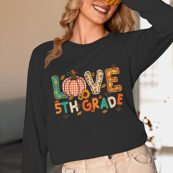 Love 5th Grade Thanksgiving Colorful Fall Leaves Teacher Unisex Long Sleeve T-Shirt, funny design Love 5th Grade Thanksgiving Colorful Fall Leaves Teacher Unisex Long Sleeve T-Shirt, funny design