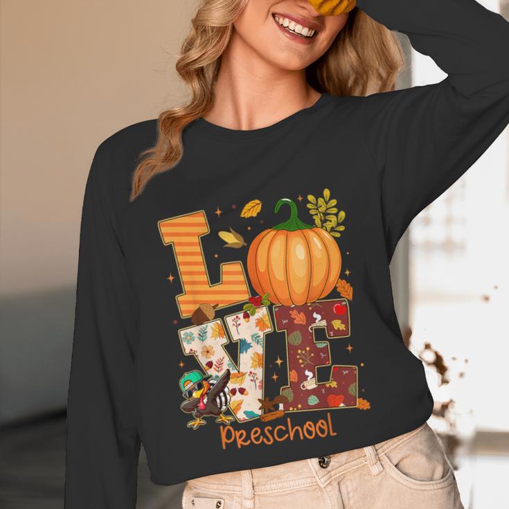 Love Preschool Teacher Turkey Thanksgiving Autumn Fall Unisex Long Sleeve T-Shirt, funny design Love Preschool Teacher Turkey Thanksgiving Autumn Fall Unisex Long Sleeve T-Shirt, funny design