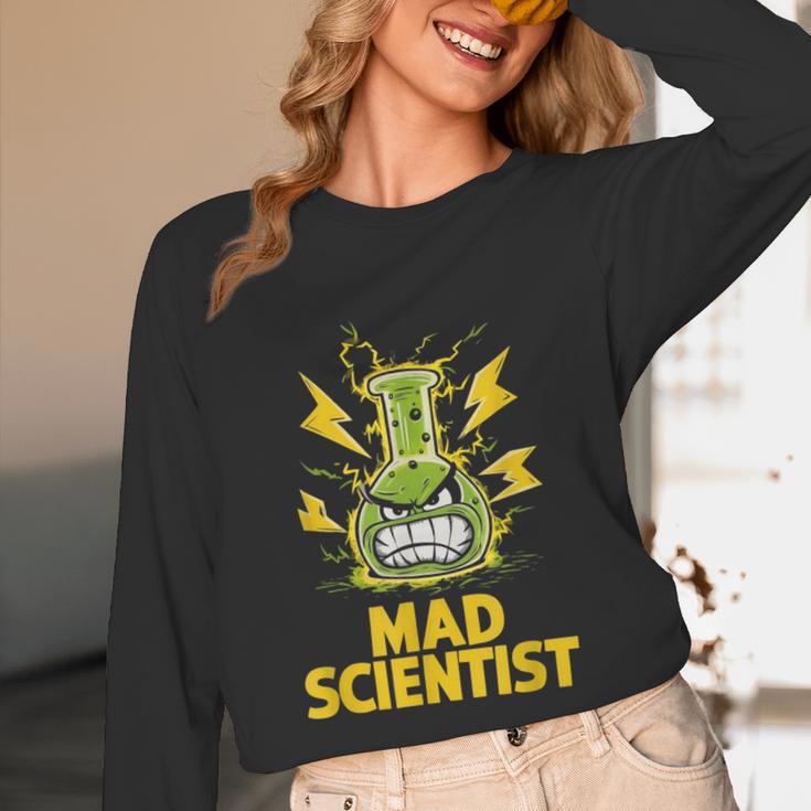 Mad Scientist Kids Youth Adult Science Teacher Chemistry Unisex Long Sleeve T-Shirt, funny design