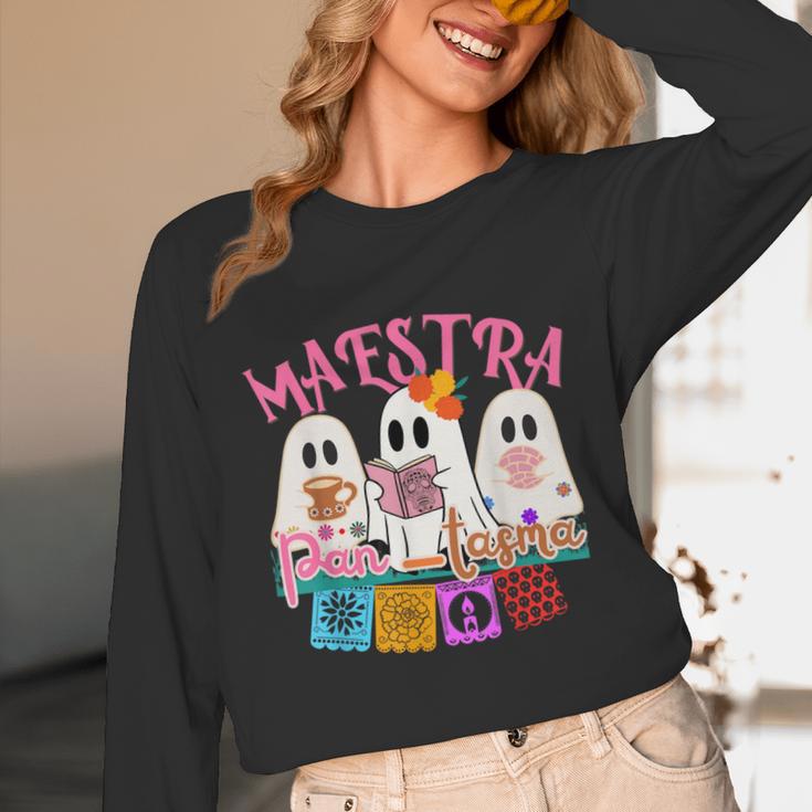 Maestra Pantasmas Conchas Teacher Mexican Halloween Unisex Long Sleeve T-Shirt, funny design Maestra Pantasmas Conchas Teacher Mexican Halloween Unisex Long Sleeve T-Shirt, funny design