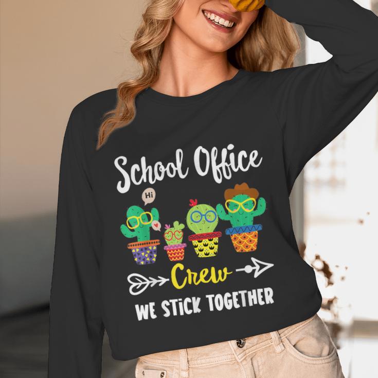Matching Teacher Back To School School Office Crew Cactus Team School Office Squad Unisex Long Sleeve T-Shirt, funny design Matching Teacher Back To School School Office Crew Cactus Team School Office Squad Unisex Long Sleeve T-Shirt, funny design