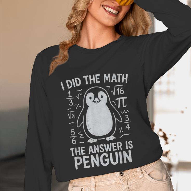 I Did The Math The Answer Is Penguin Math Teacher Unisex Long Sleeve T-Shirt, funny design I Did The Math The Answer Is Penguin Math Teacher Unisex Long Sleeve T-Shirt, funny design