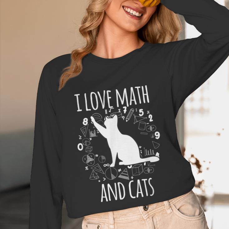 Math Nerd Math Teacher Cat Lover I Love Math And Cats Unisex Long Sleeve T-Shirt, funny design Math Nerd Math Teacher Cat Lover I Love Math And Cats Unisex Long Sleeve T-Shirt, funny design