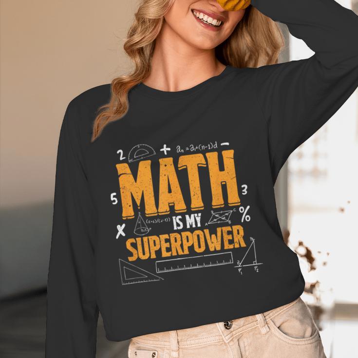 Math Is My Superpower Math Teacher Student Unisex Long Sleeve T-Shirt, funny design Math Is My Superpower Math Teacher Student Unisex Long Sleeve T-Shirt, funny design