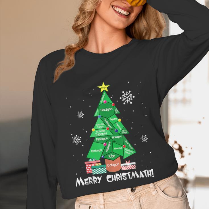 Math Teacher Polygon Christmas Tree Geometry Merry Christmas Unisex Long Sleeve T-Shirt, funny design