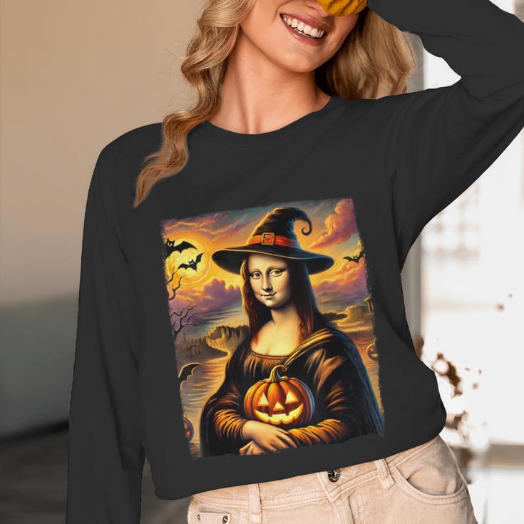 Mona Lisa Pumpkin Halloween Art Teacher Witchy Women Kids Unisex Long Sleeve T-Shirt, funny design Mona Lisa Pumpkin Halloween Art Teacher Witchy Women Kids Unisex Long Sleeve T-Shirt, funny design