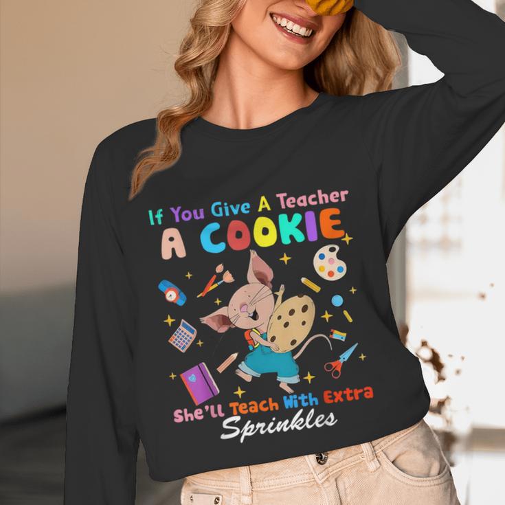 Mouse If You Give A Teacher A Student She Will Love You Unisex Long Sleeve T-Shirt, funny design Mouse If You Give A Teacher A Student She Will Love You Unisex Long Sleeve T-Shirt, funny design