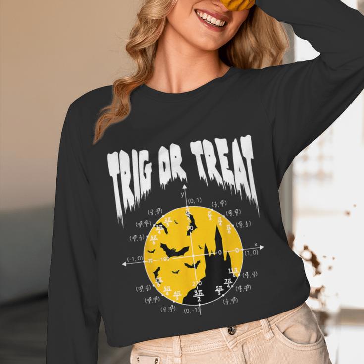 Nerdy Trig Or Treat Halloween Costume Math Teacher Unisex Long Sleeve T-Shirt, funny design Nerdy Trig Or Treat Halloween Costume Math Teacher Unisex Long Sleeve T-Shirt, funny design