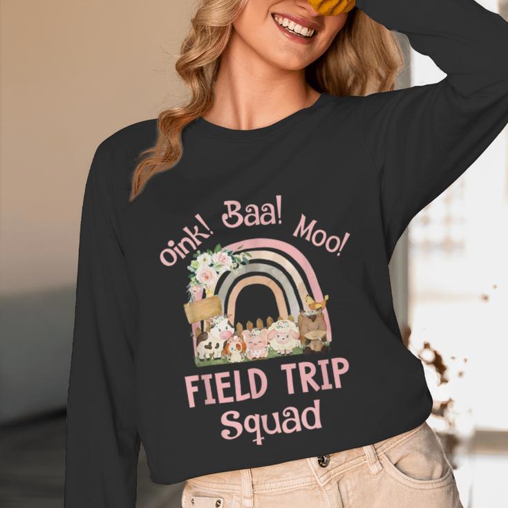 Oink Baa Moo Field Trip Squad Teacher Students Matching Unisex Long Sleeve T-Shirt, funny design Oink Baa Moo Field Trip Squad Teacher Students Matching Unisex Long Sleeve T-Shirt, funny design