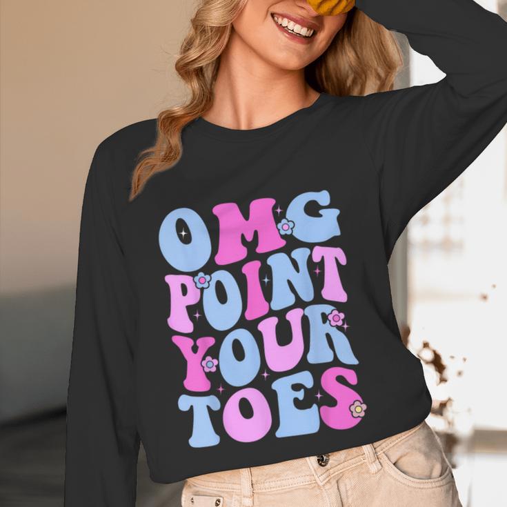 OMG Point Your Toes Dancing Teacher Tap Dancer Dance For Men Women Kids Unisex Long Sleeve T-Shirt, funny design OMG Point Your Toes Dancing Teacher Tap Dancer Dance For Men Women Kids Unisex Long Sleeve T-Shirt, funny design