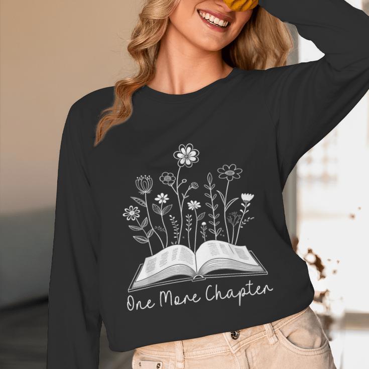 One-More Chapter Wildflower Reading Teacher Library Bookish Unisex Long Sleeve T-Shirt, funny design One-More Chapter Wildflower Reading Teacher Library Bookish Unisex Long Sleeve T-Shirt, funny design