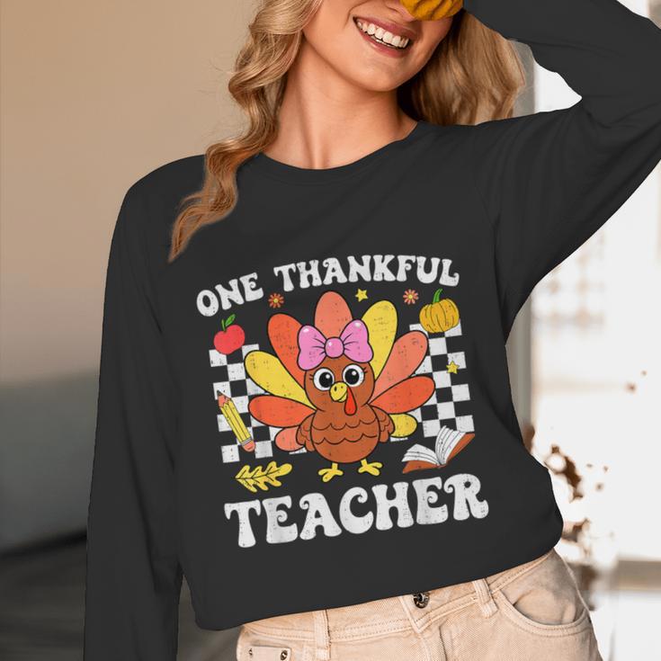 One Thankful Teacher Turkey Thanksgiving Teaching Unisex Long Sleeve T-Shirt, funny design One Thankful Teacher Turkey Thanksgiving Teaching Unisex Long Sleeve T-Shirt, funny design