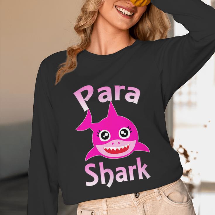 Para Shark Paraprofessional Female Teacher Unisex Long Sleeve T-Shirt, funny design Para Shark Paraprofessional Female Teacher Unisex Long Sleeve T-Shirt, funny design