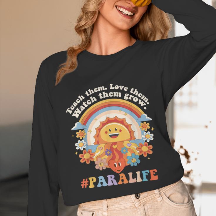 Paraprofessional Para Life Sun Flower Teacher Back To School Unisex Long Sleeve T-Shirt, funny design