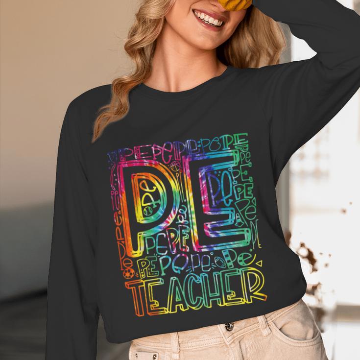 PE Teacher Phys Ed Tie Dye Physical Education Appreciation Unisex Long Sleeve T-Shirt, funny design PE Teacher Phys Ed Tie Dye Physical Education Appreciation Unisex Long Sleeve T-Shirt, funny design