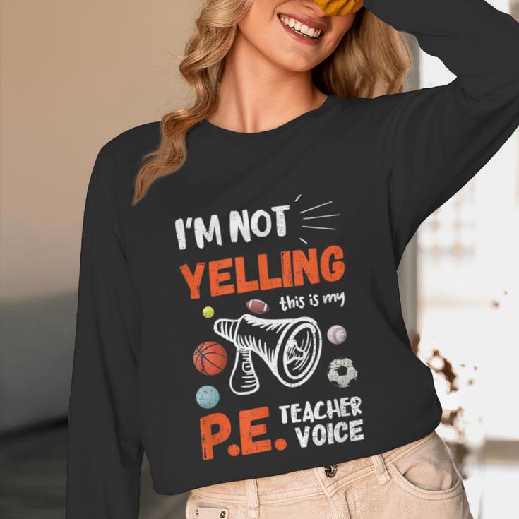 PE Teacher Voice PE Teacher School Fitness Class Unisex Long Sleeve T-Shirt, funny design PE Teacher Voice PE Teacher School Fitness Class Unisex Long Sleeve T-Shirt, funny design