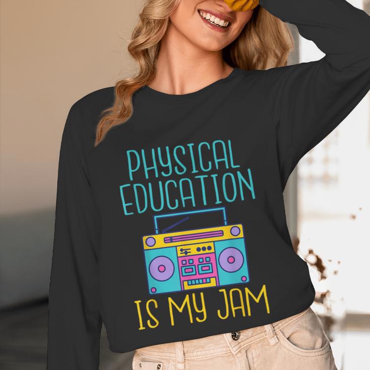 Physical Education Is My Jam PE Teacher Unisex Long Sleeve T-Shirt, funny design Physical Education Is My Jam PE Teacher Unisex Long Sleeve T-Shirt, funny design