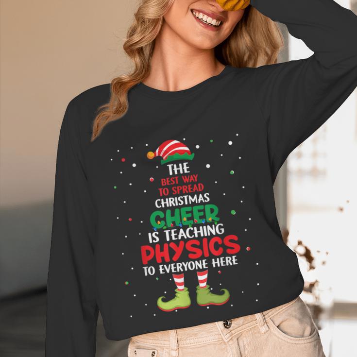 Physics Teacher Christmas Elf Christmas Cheer Unisex Long Sleeve T-Shirt, funny design Physics Teacher Christmas Elf Christmas Cheer Unisex Long Sleeve T-Shirt, funny design