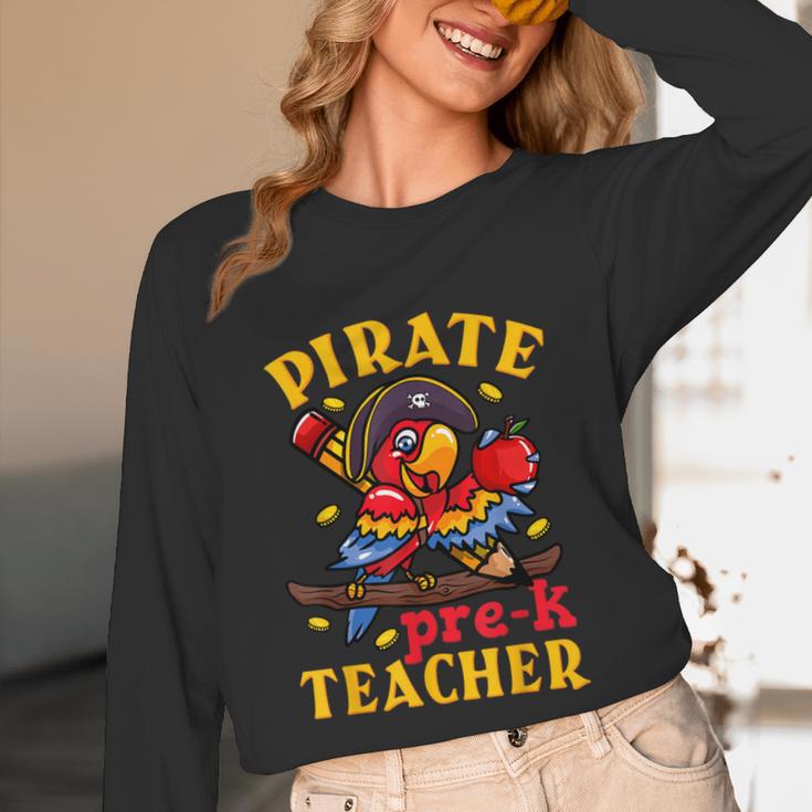 Pirate Pre-K Teacher Preschool Halloween Unisex Long Sleeve T-Shirt, funny design Pirate Pre-K Teacher Preschool Halloween Unisex Long Sleeve T-Shirt, funny design