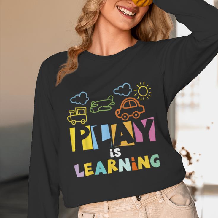 Play Is Learning Design T Designs For Teachers Preschool Unisex Long Sleeve T-Shirt, funny design Play Is Learning Design T Designs For Teachers Preschool Unisex Long Sleeve T-Shirt, funny design