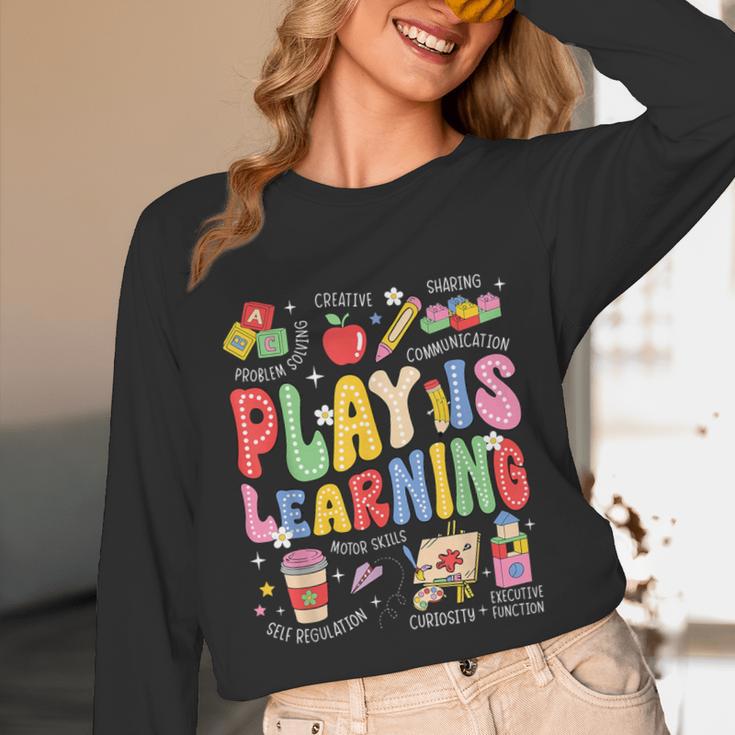 Play Is Learning Teacher First Day Of School Back To School Unisex Long Sleeve T-Shirt, funny design Play Is Learning Teacher First Day Of School Back To School Unisex Long Sleeve T-Shirt, funny design