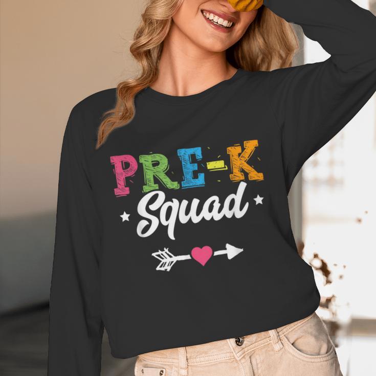 Pre-K Squad Teacher Student Kids Preschool Back To School Unisex Long Sleeve T-Shirt, funny design Pre-K Squad Teacher Student Kids Preschool Back To School Unisex Long Sleeve T-Shirt, funny design