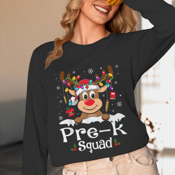 Pre-k Teacher Squad Reindeer Teacher Christmas Unisex Long Sleeve T-Shirt, funny design
